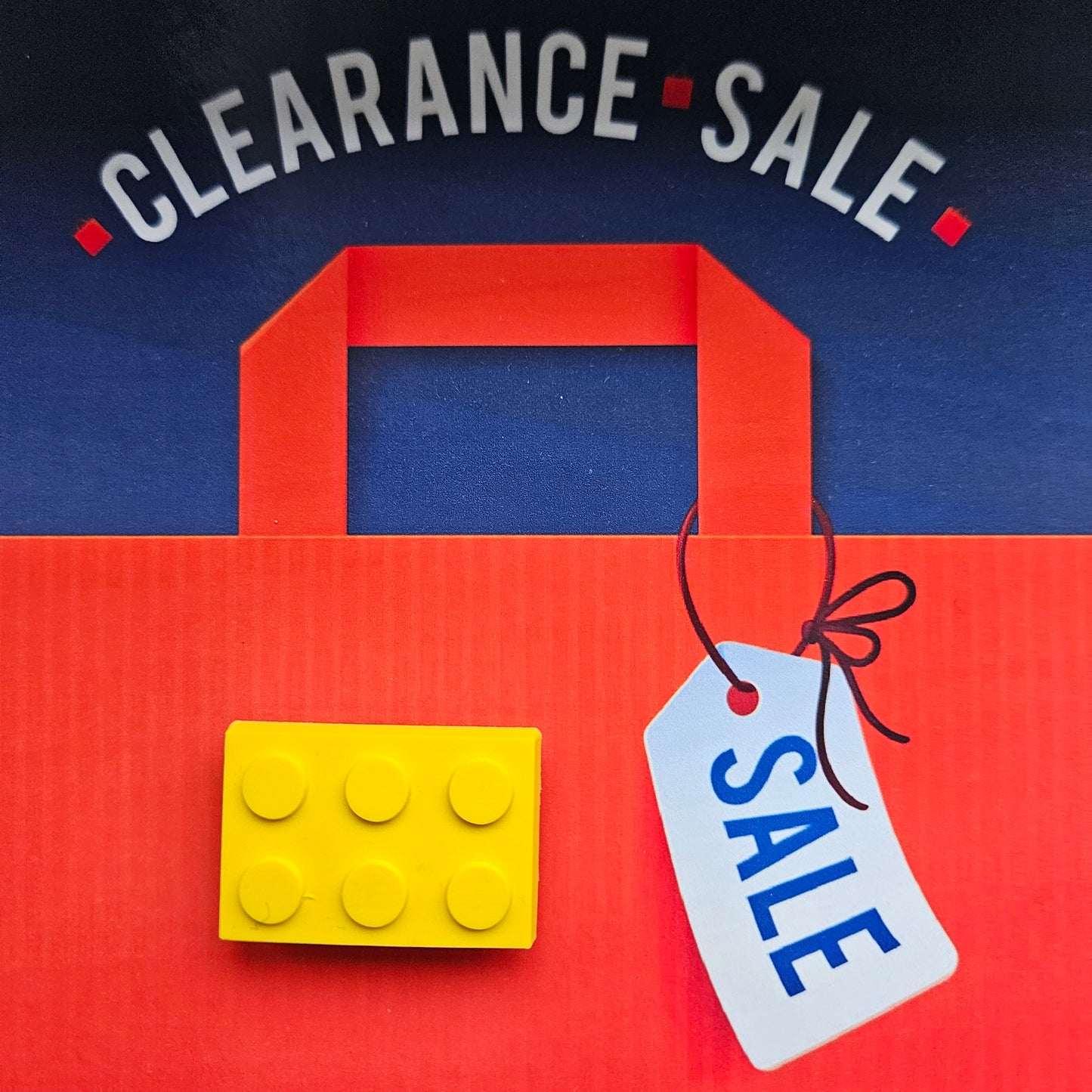 Yellow Rectangle Building Block Croc Charm - Laughing Croc