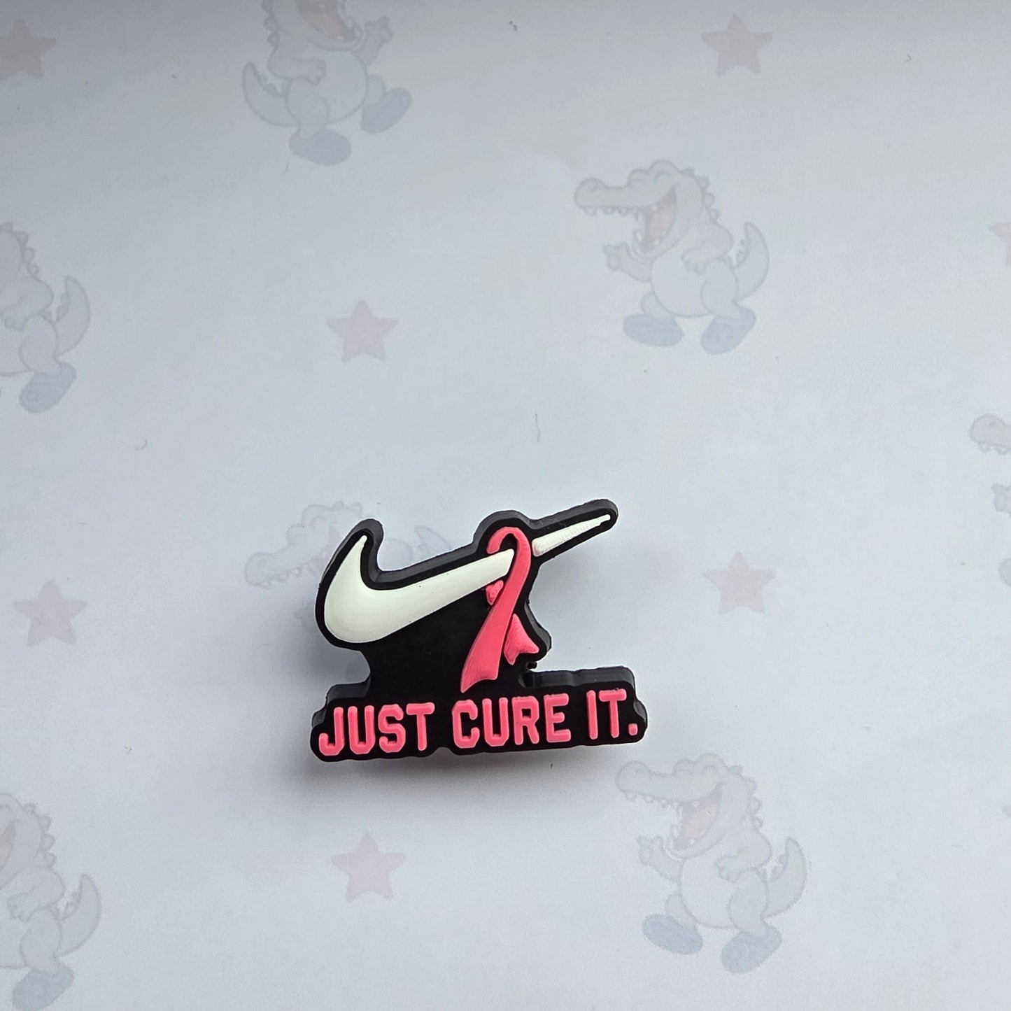 Breast Cancer Awareness Croc Charm