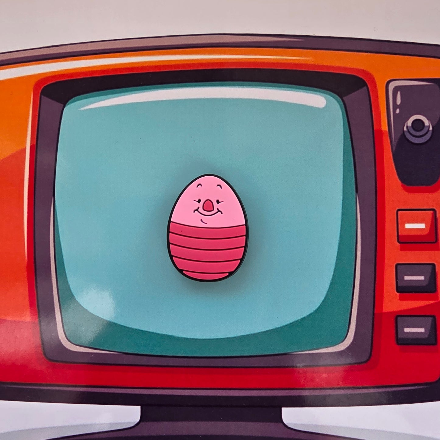 Piglet egg Inspired Croc Charm