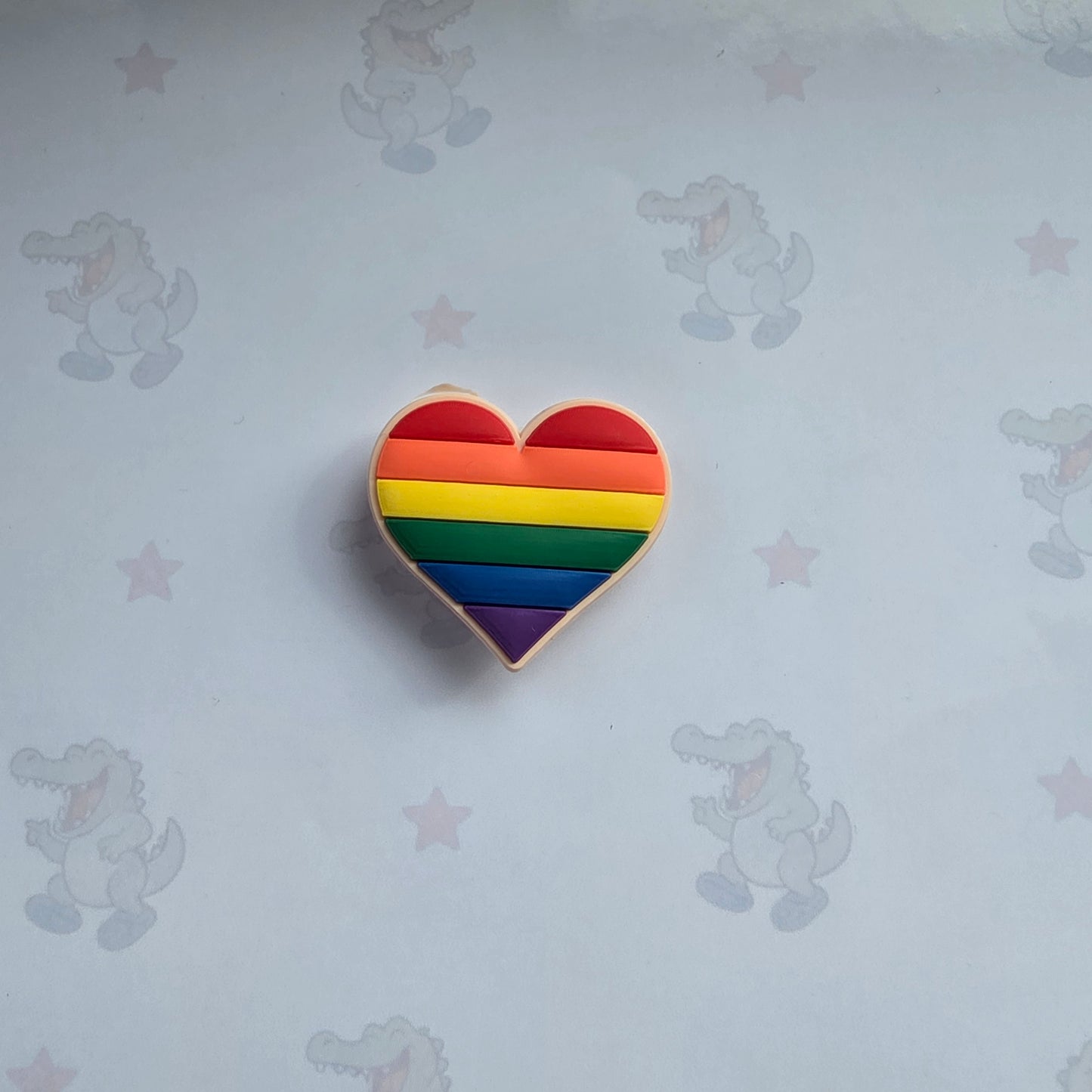 Rainbow Heart Pride Croc Charm