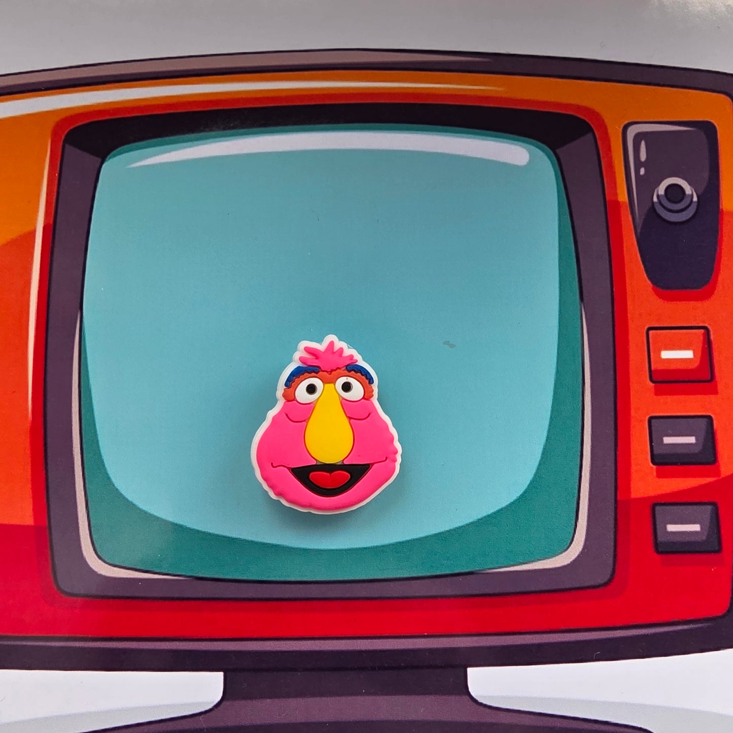 Sesame Street Inspired Croc Charm Telly monster