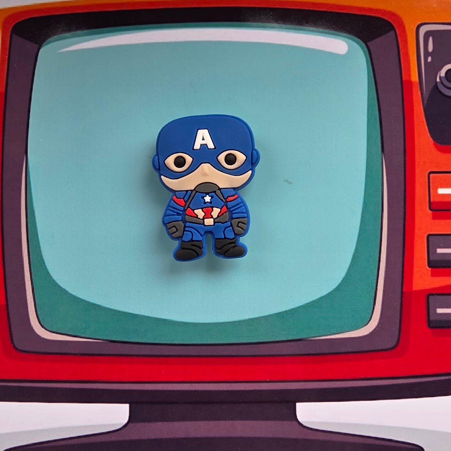 USA Superhero croc charm