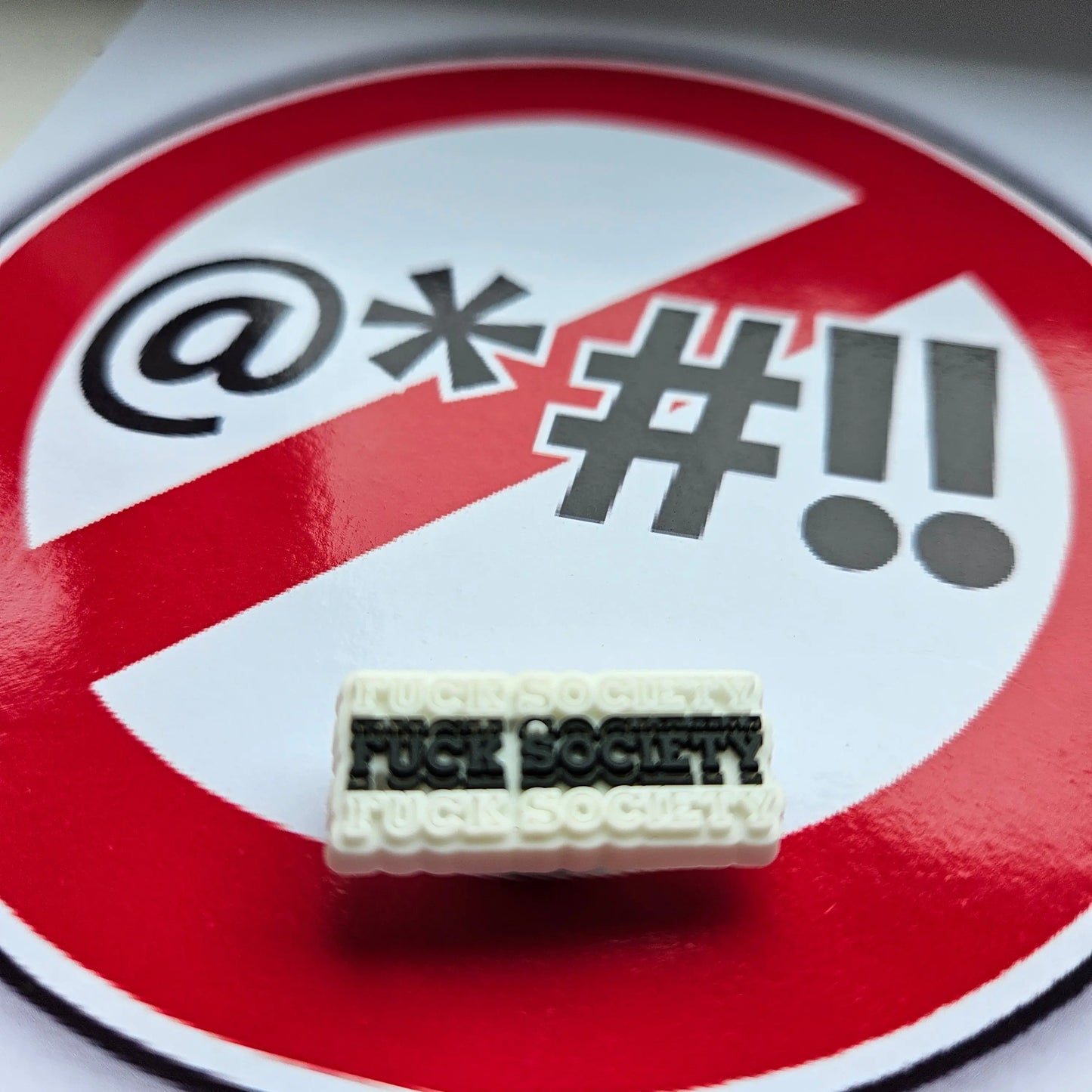Fuck Society Croc Charm - Laughing Croc