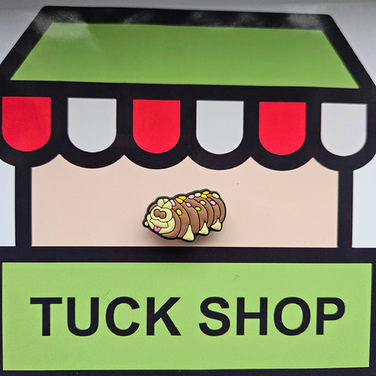 Colin Caterpillar Cake Croc Charm - Laughing Croc
