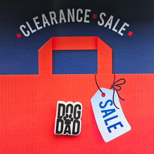 Dog Dad Croc Charm - Laughing Croc