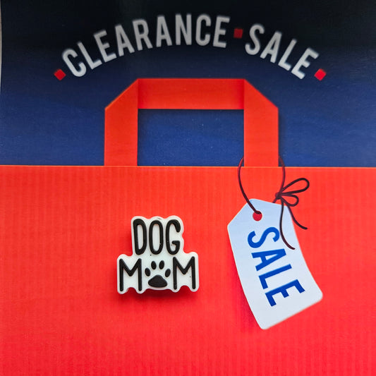 Dog Mom Mum Mam Croc Charm - Laughing Croc