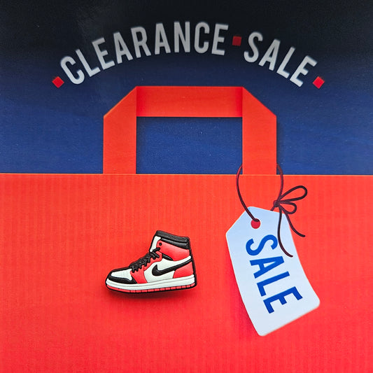 Red Hi Top Trainer Croc Charm - Laughing Croc