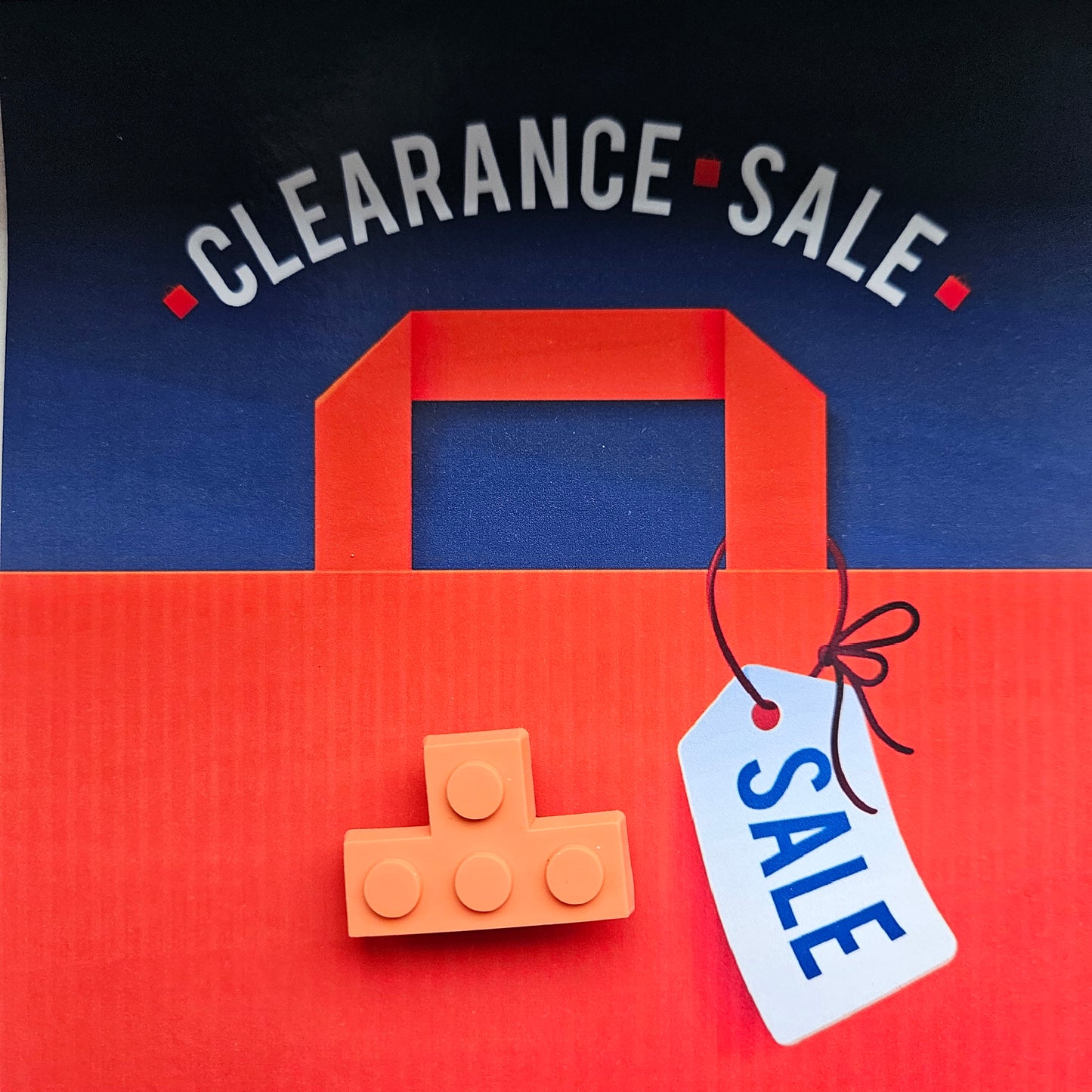 Orange  Building Block Croc Charm - Laughing Croc