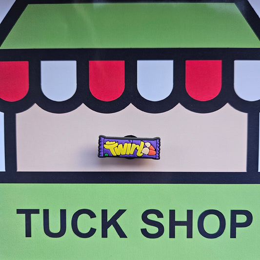 Add a delicious touch to your Crocs with the Twirl Chocolate Bar Croc Charm. Limited edition, fun, candy-inspired croc charms for collectors and chocolate lovers alike.