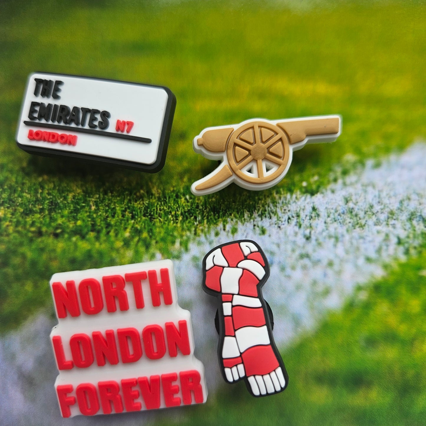 Arsenal Croc Charms Set Of 4 - Laughing Croc