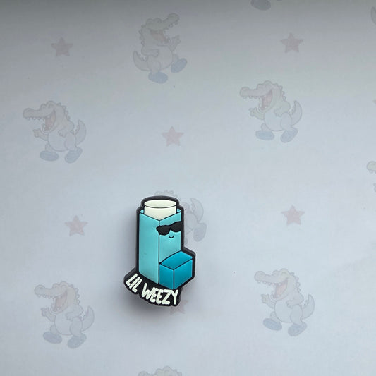 Blue Inhaler Croc Charm – “Lil Weezy