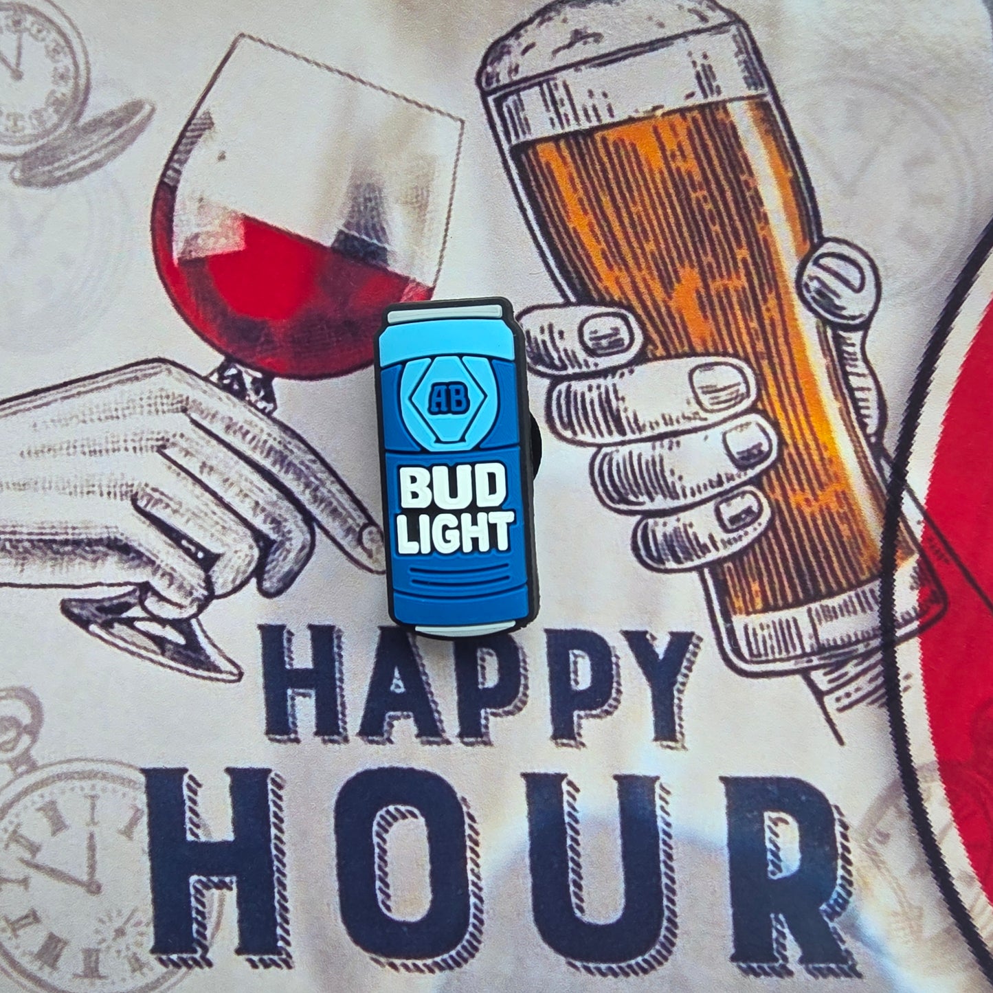 Bud Light Can Croc Charm 