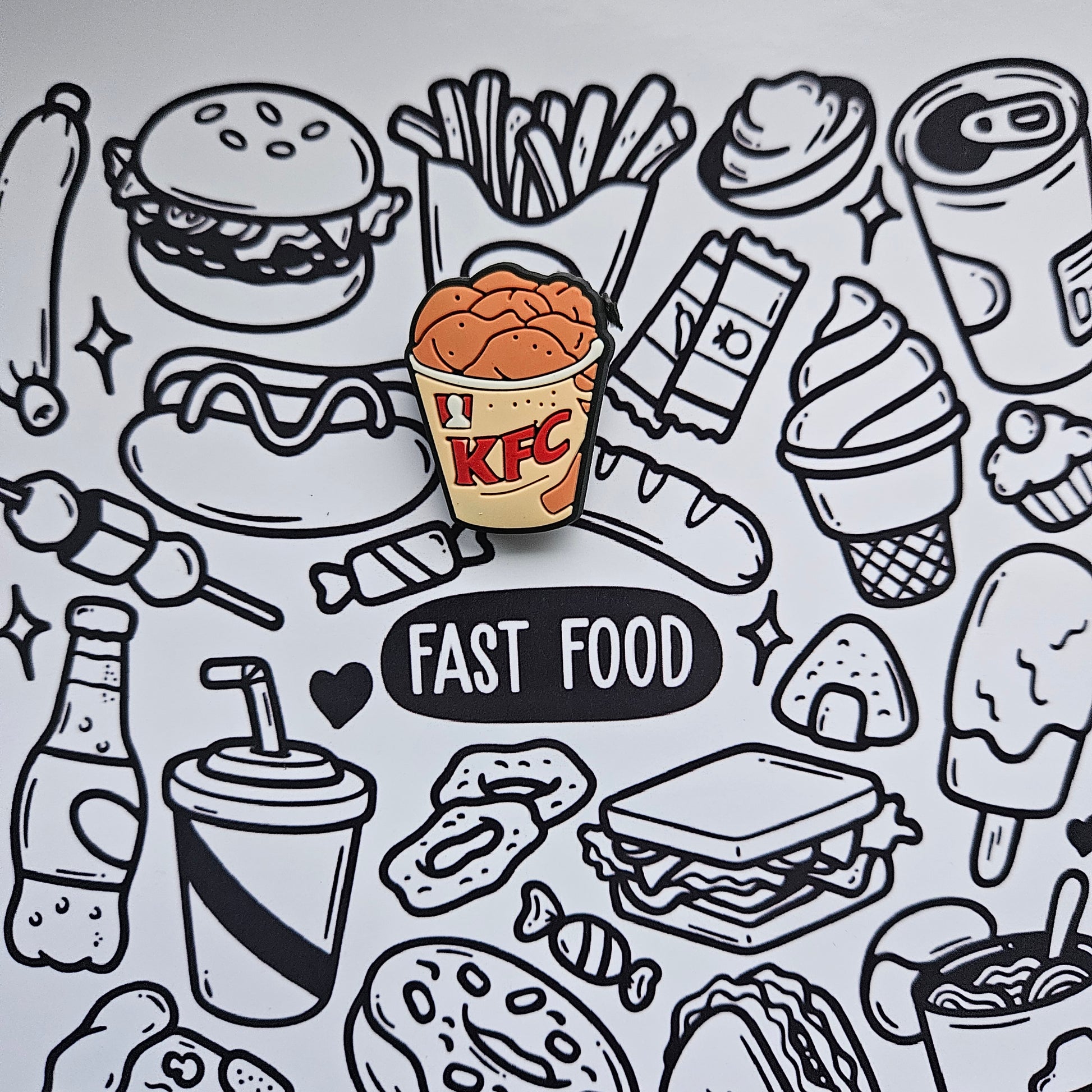 Chicken Bucket Croc Charm