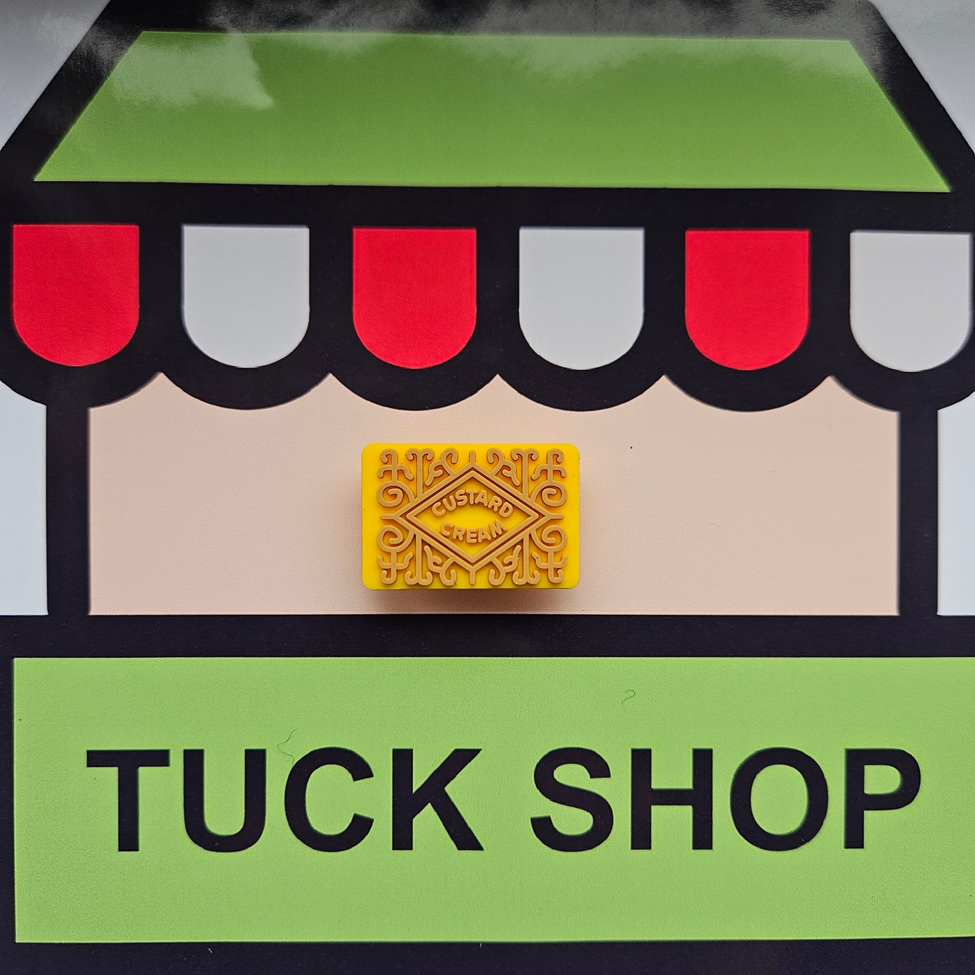 Custard Cream Croc Charm