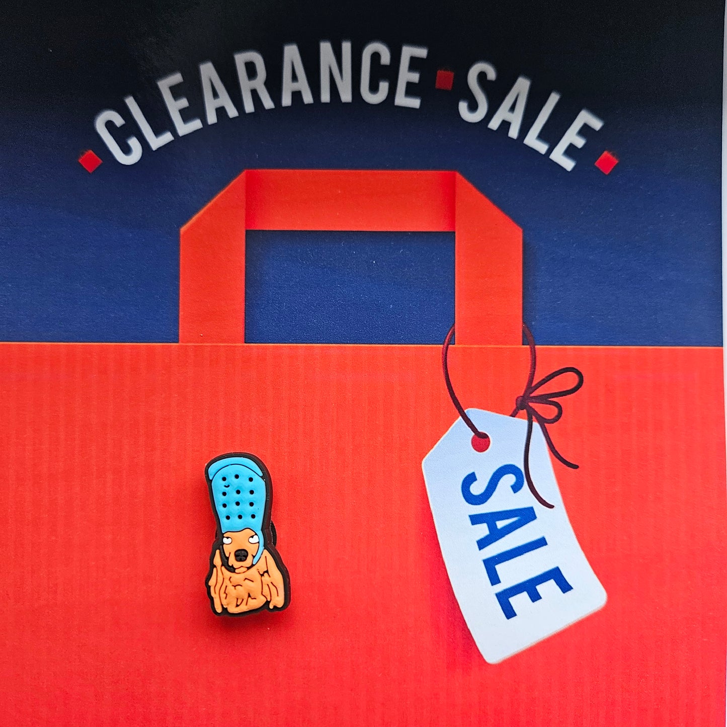 Dog With Croc Croc Charm