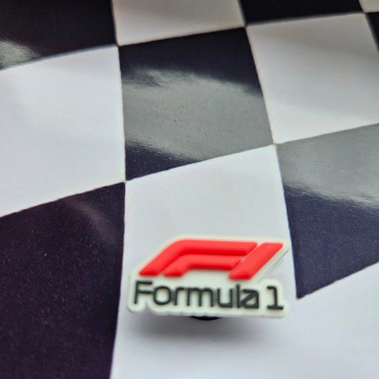 Formula One F1 Logo Croc Charm  - Laughing Croc
