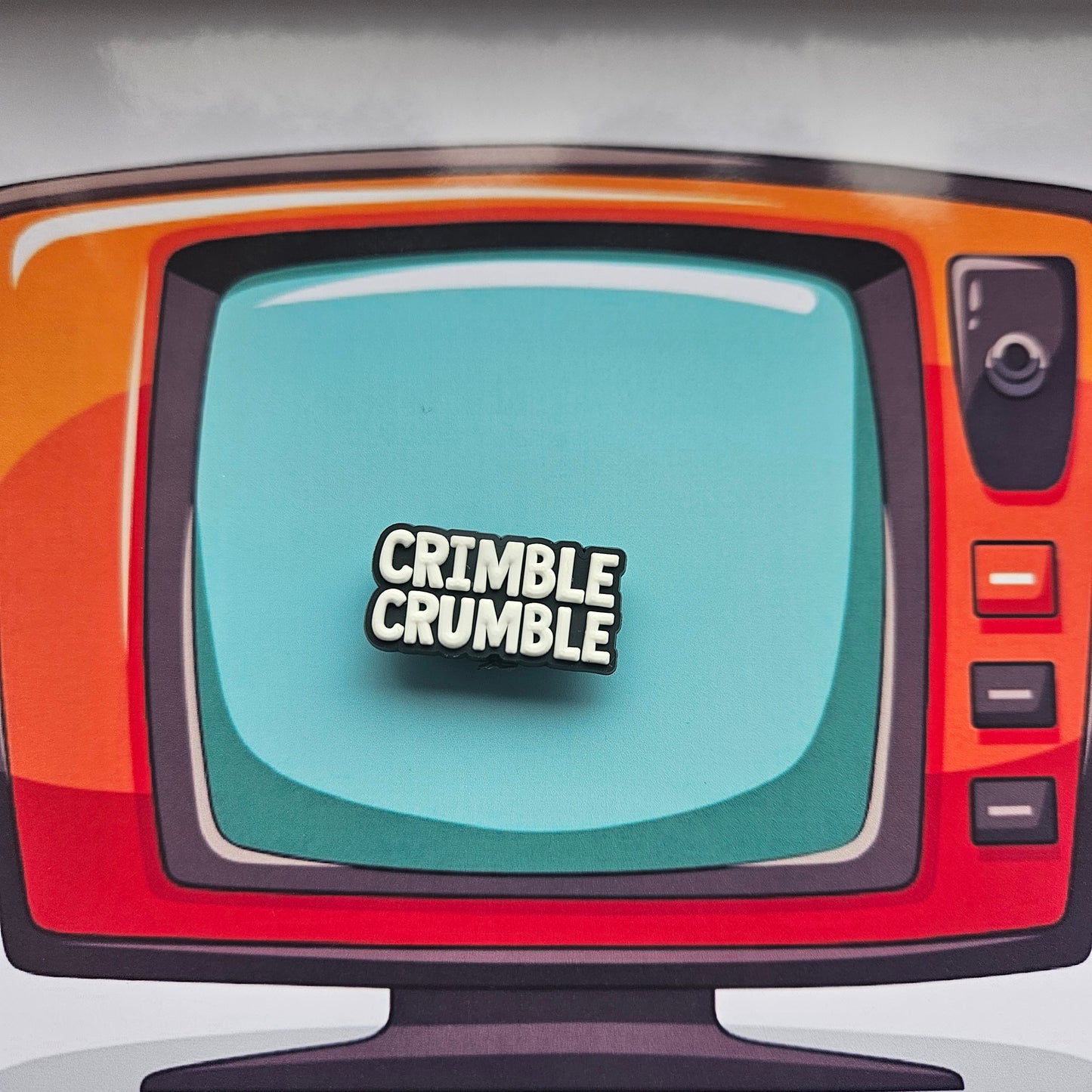 Friday Night Dinner Croc Charm - crimble crumble