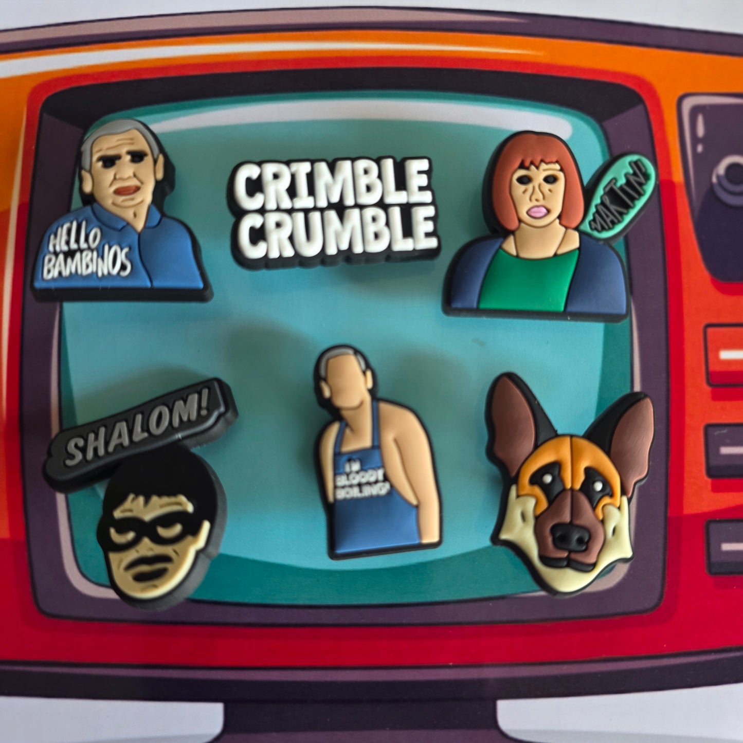 Friday Night Dinner Croc Charms