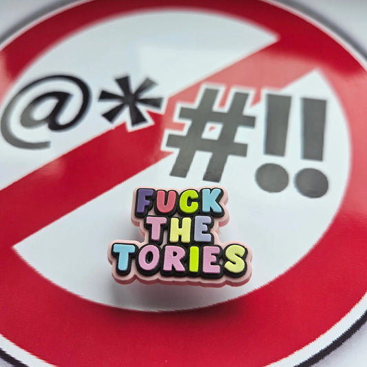 Fuck The Tories Croc Charm- Laughing Croc