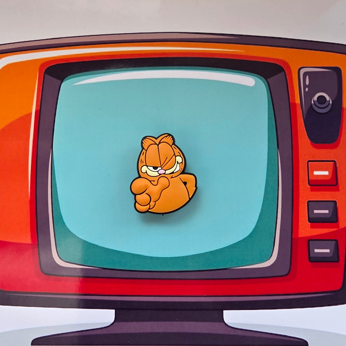 Garfield Inspired Croc Charm