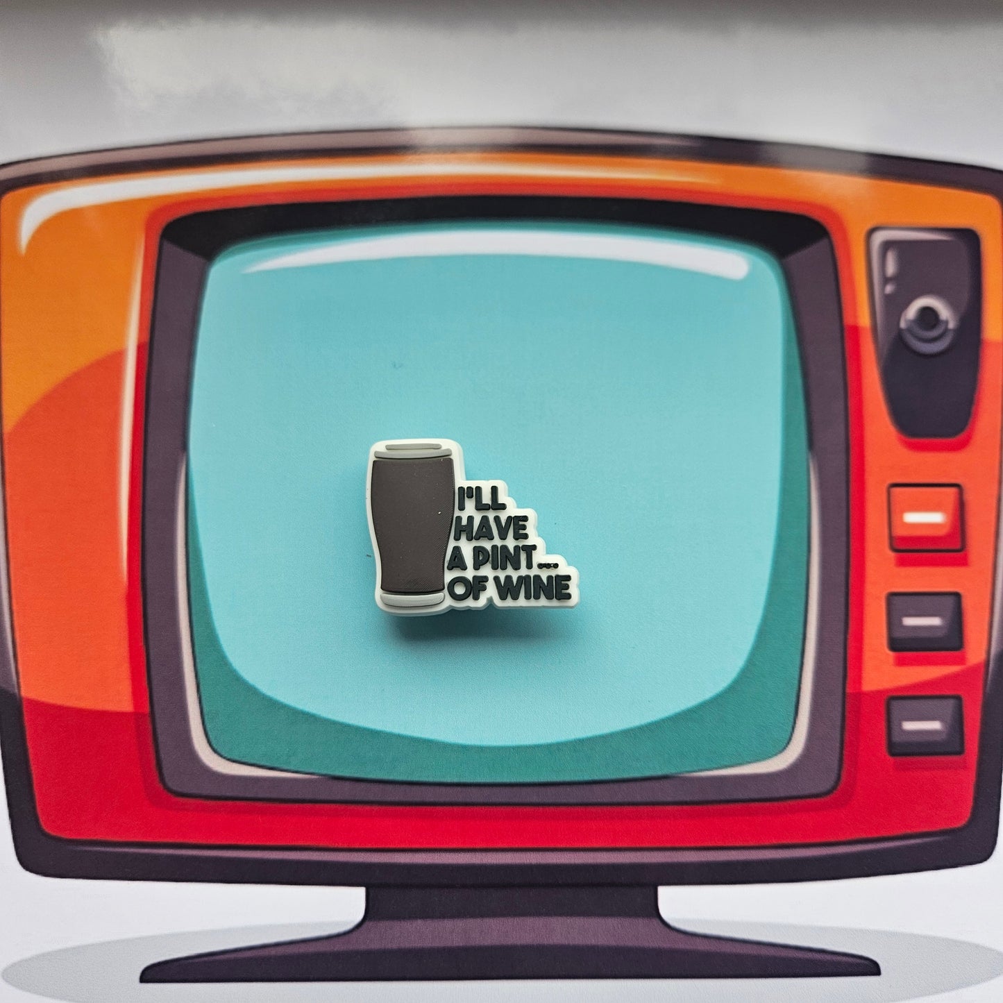 Gavin & Stacey Croc Charm -pint of wine