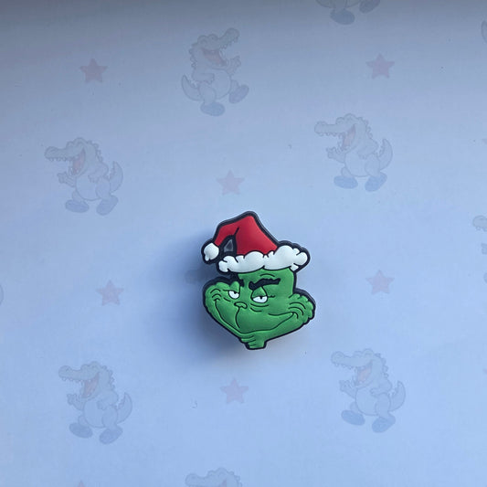 Grinch Croc Charm – Christmas Shoe Accessory