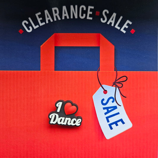 I Love Dance Croc Charm