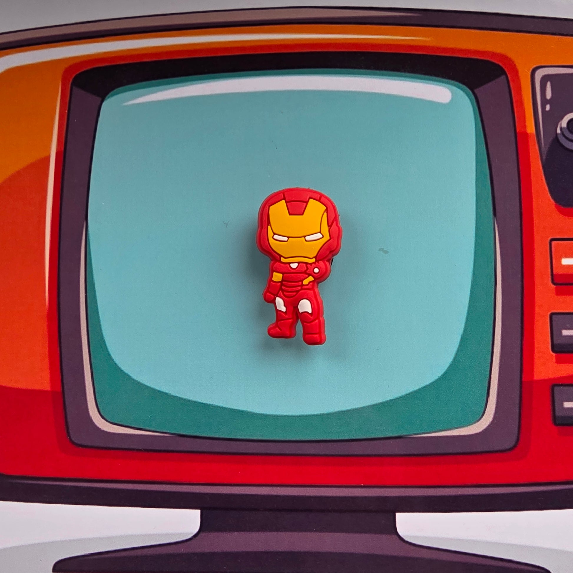 Iron Superhero croc charm