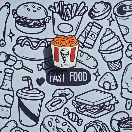 KFC Chicken Bucket Croc Charm – Fast Food Shoe Accessory
