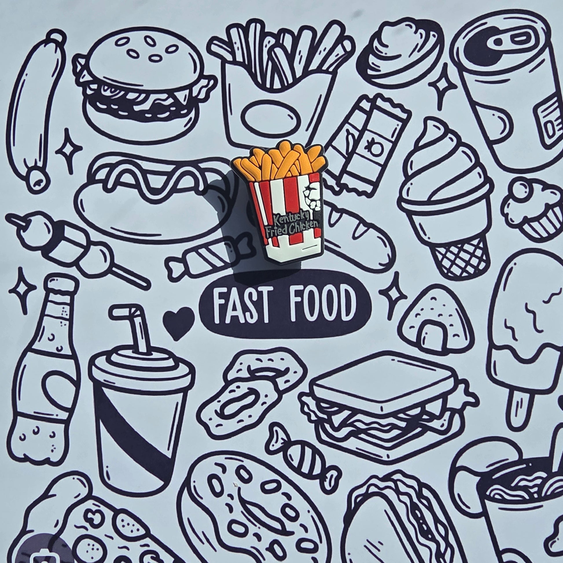KFC Croc Charm – Fries Fast Food Shoe Accessory