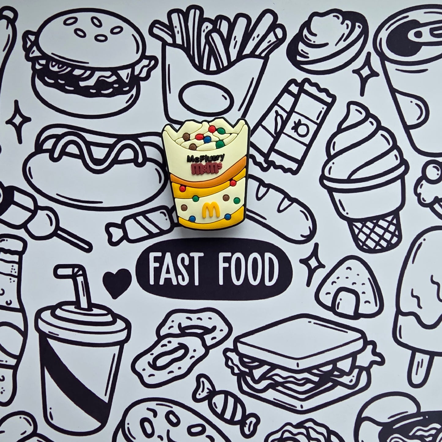 M&M McFlurry Inspired Croc Charm