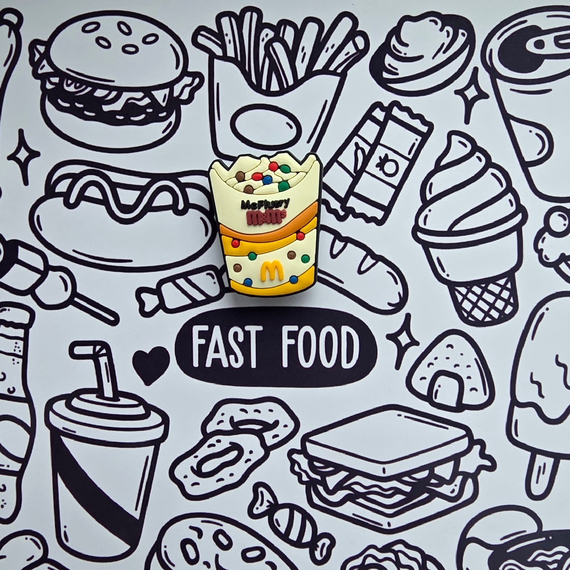 M&M McFlurry Inspired Croc Charm