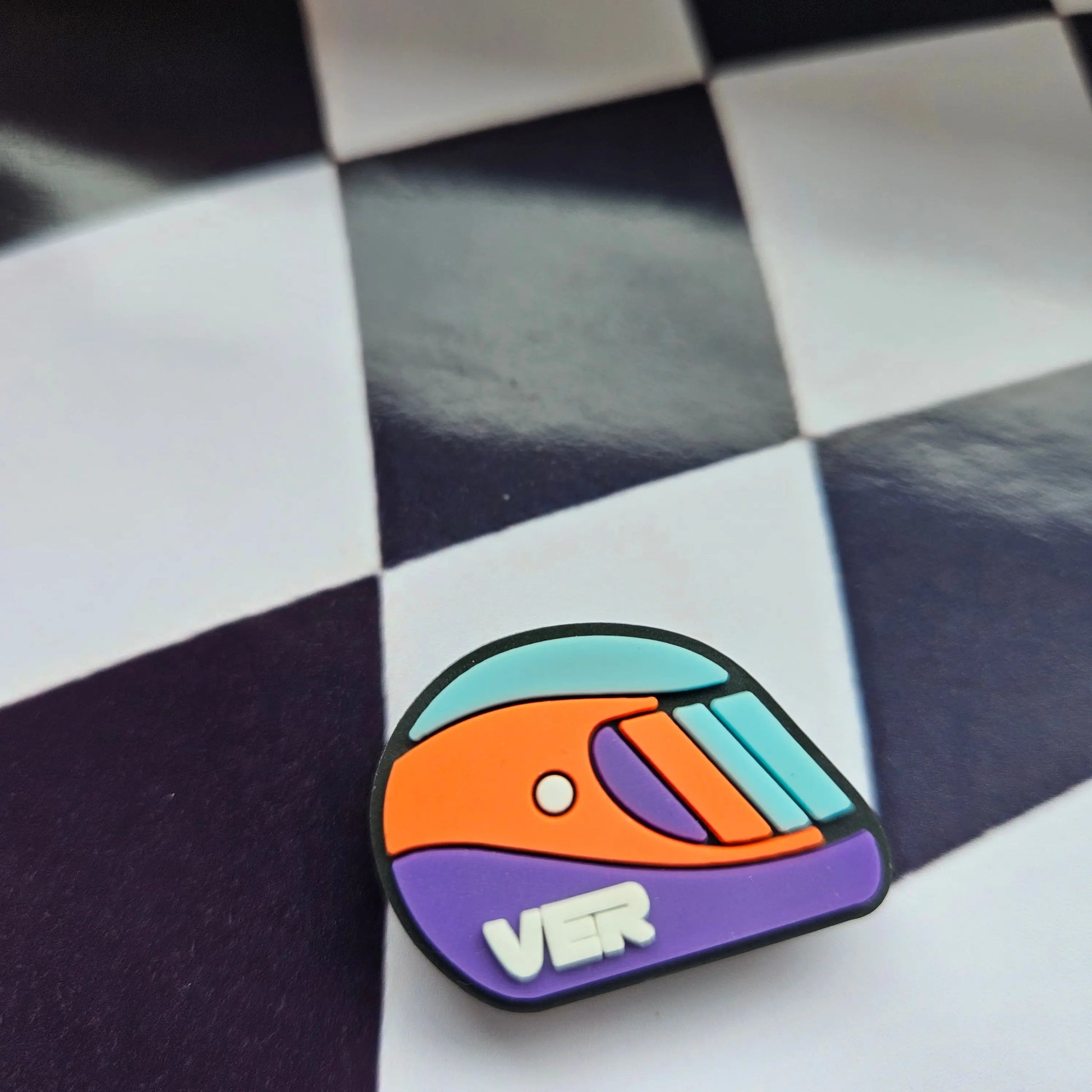 Max Verstappen Helmet Formula One F1 Croc Charm - Laughing Croc