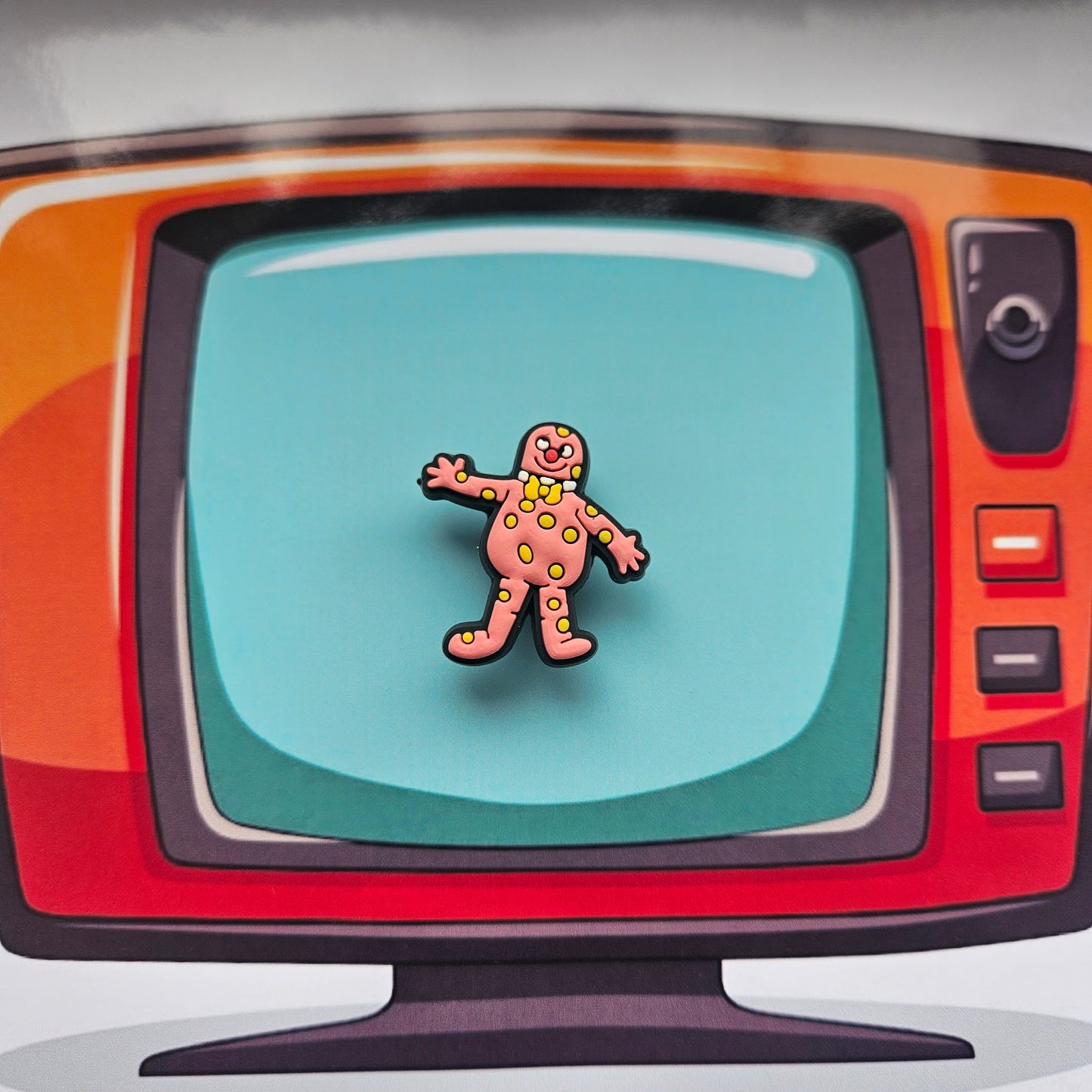 Mr Blobby Croc Charm