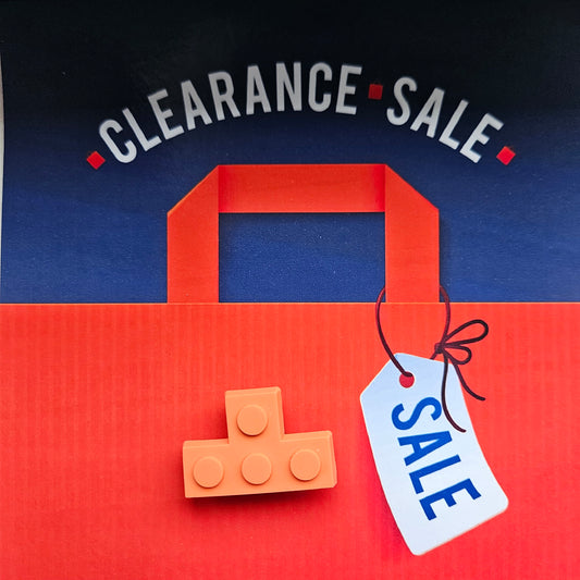 Orange Building Block Croc Charm