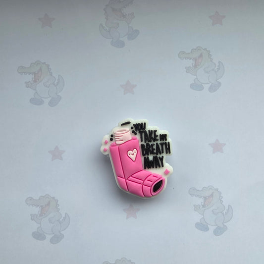 Pink Inhaler Croc Charm