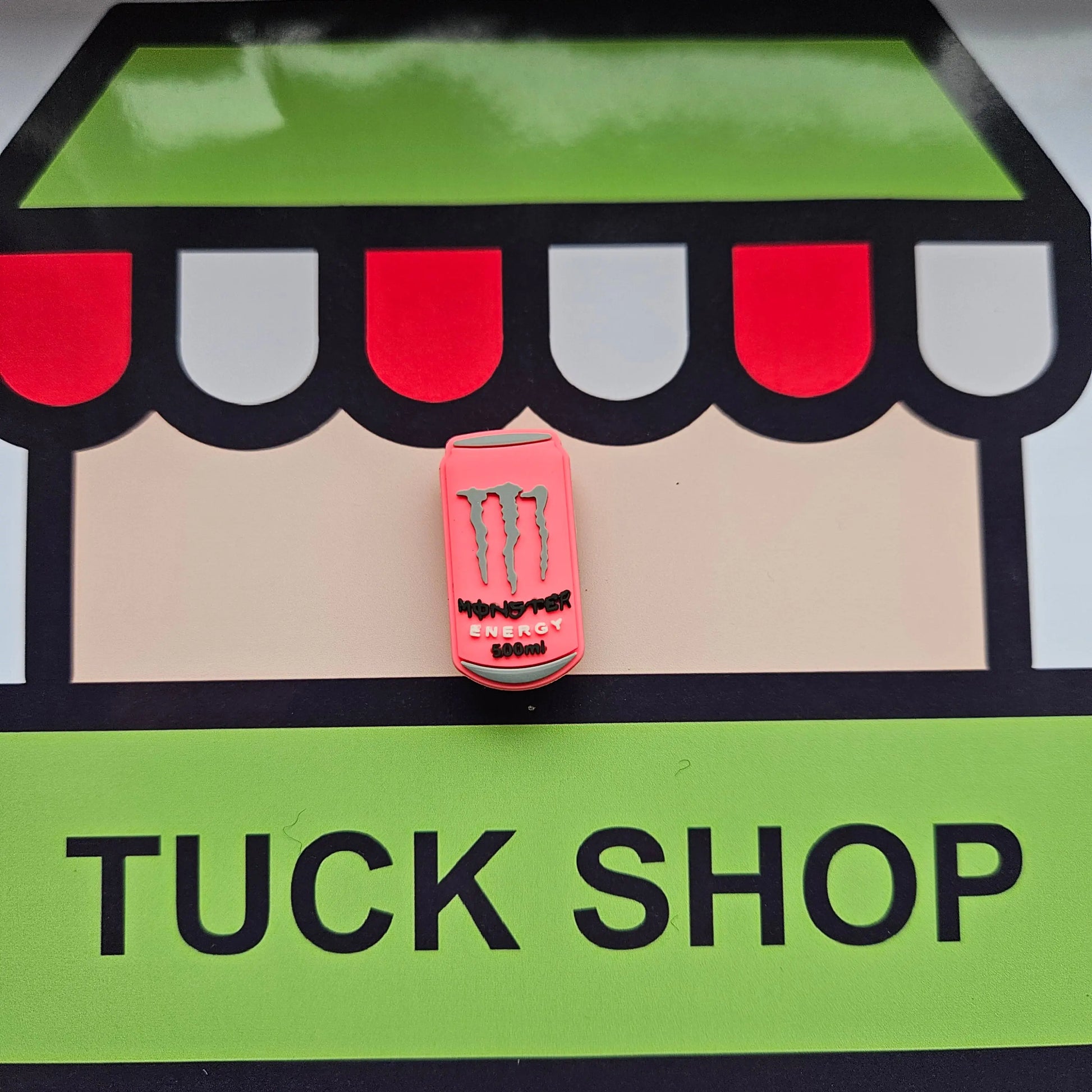 Pink Monster Can Croc Charm