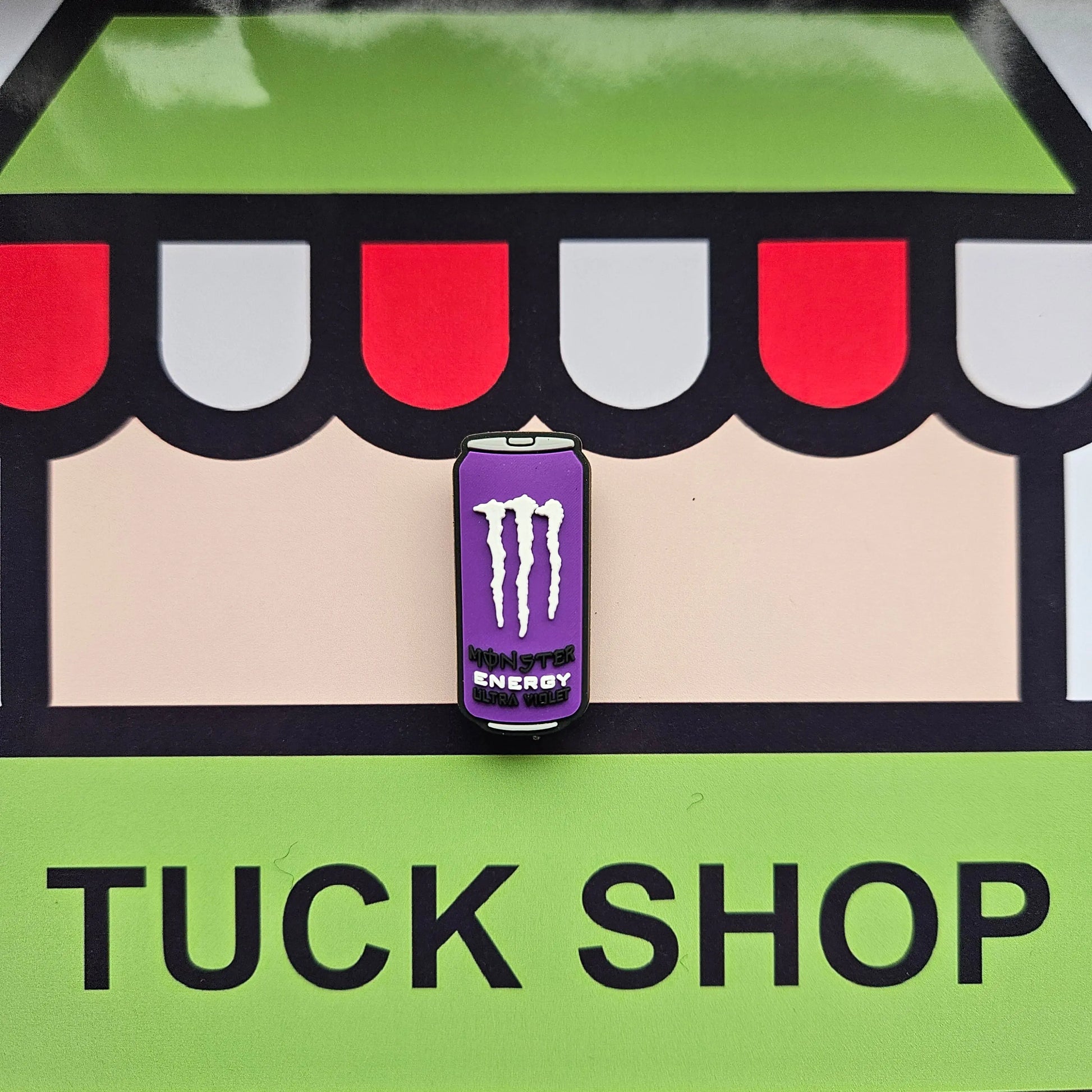 Purple Monster Can Croc Charm