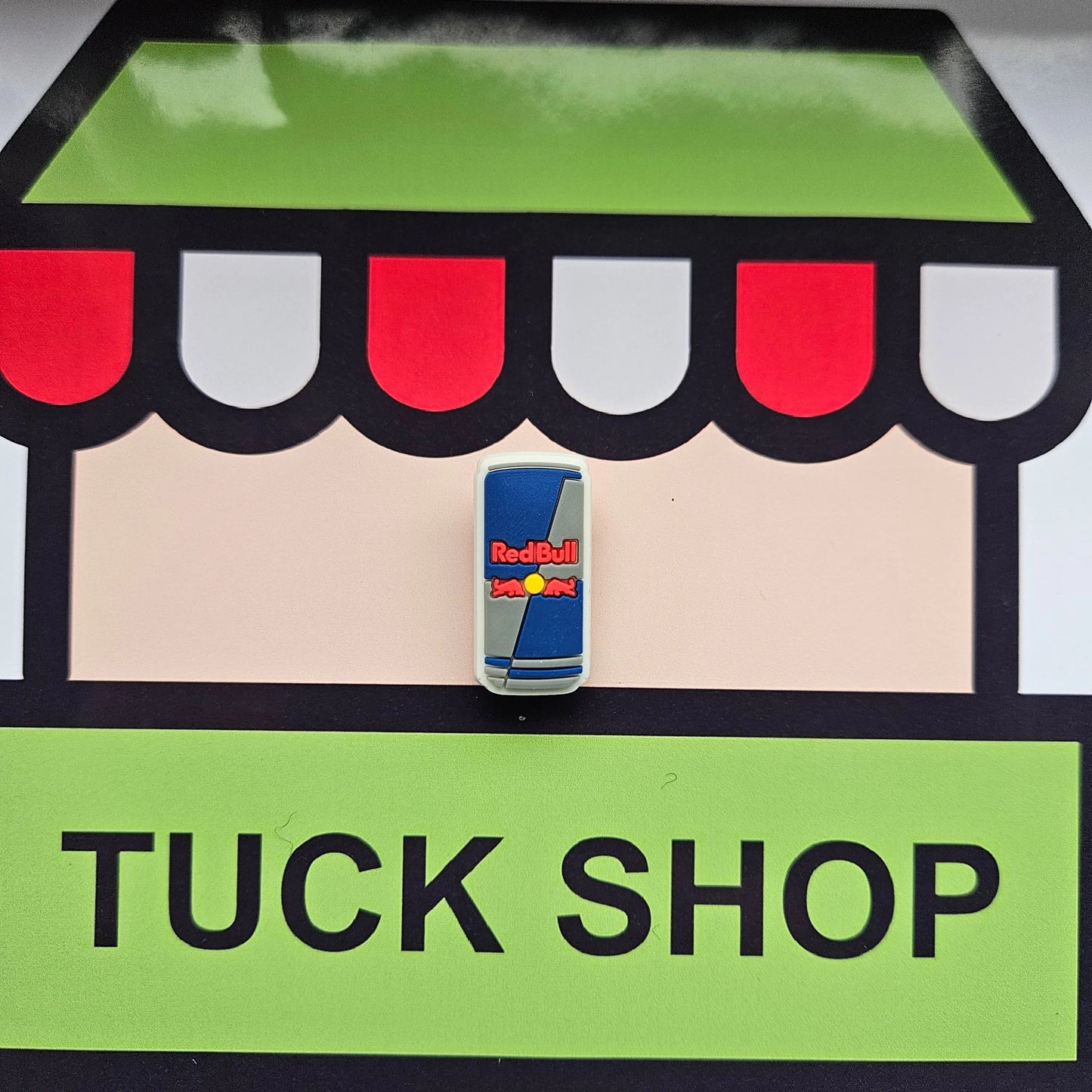 Red Bull Can Croc Charm