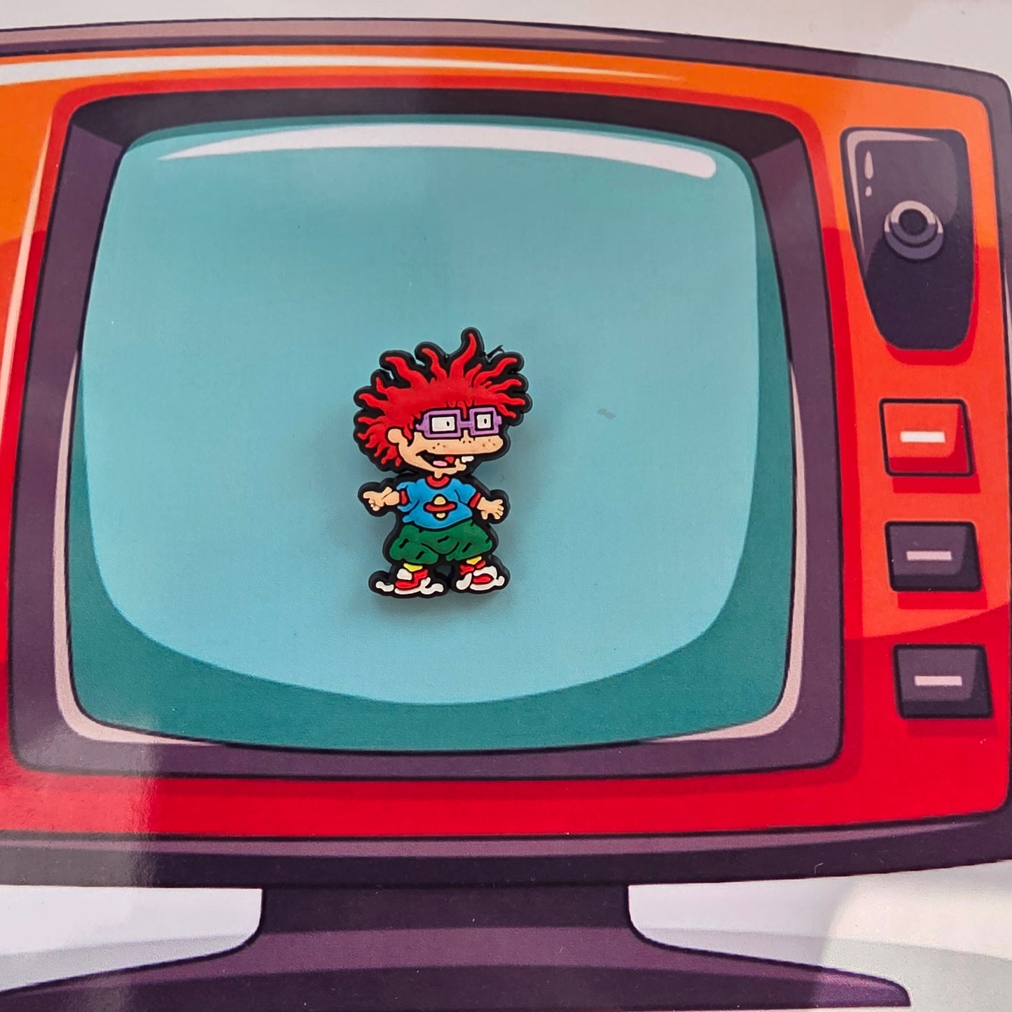 Rugrats Inspired Croc Charm Chuckie