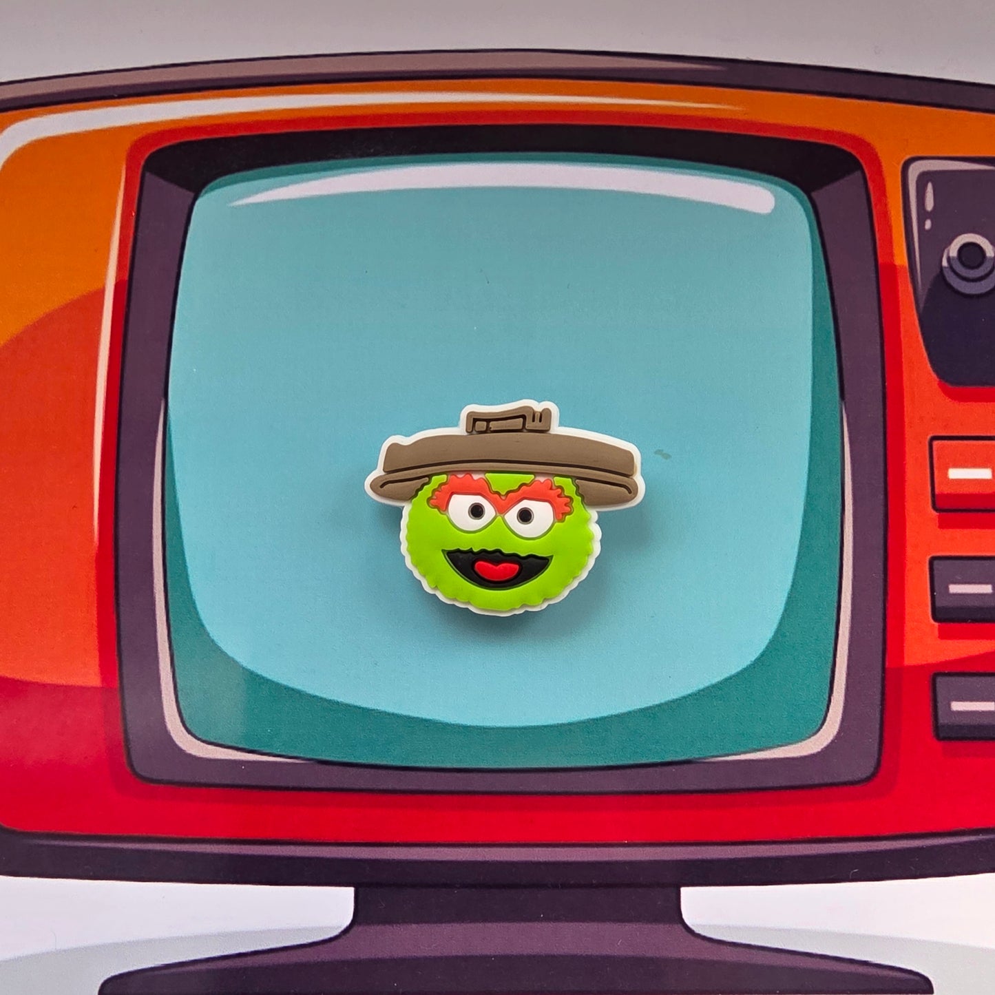 Sesame Street Inspired Croc Charm Oscar