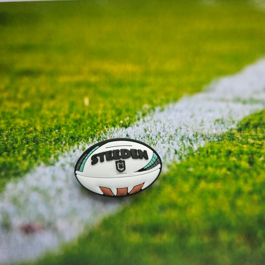 Steeden rugby Ball Croc Charm