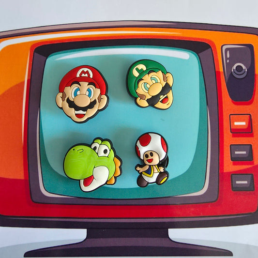 Super Mario Brothers Inspired Croc Charms