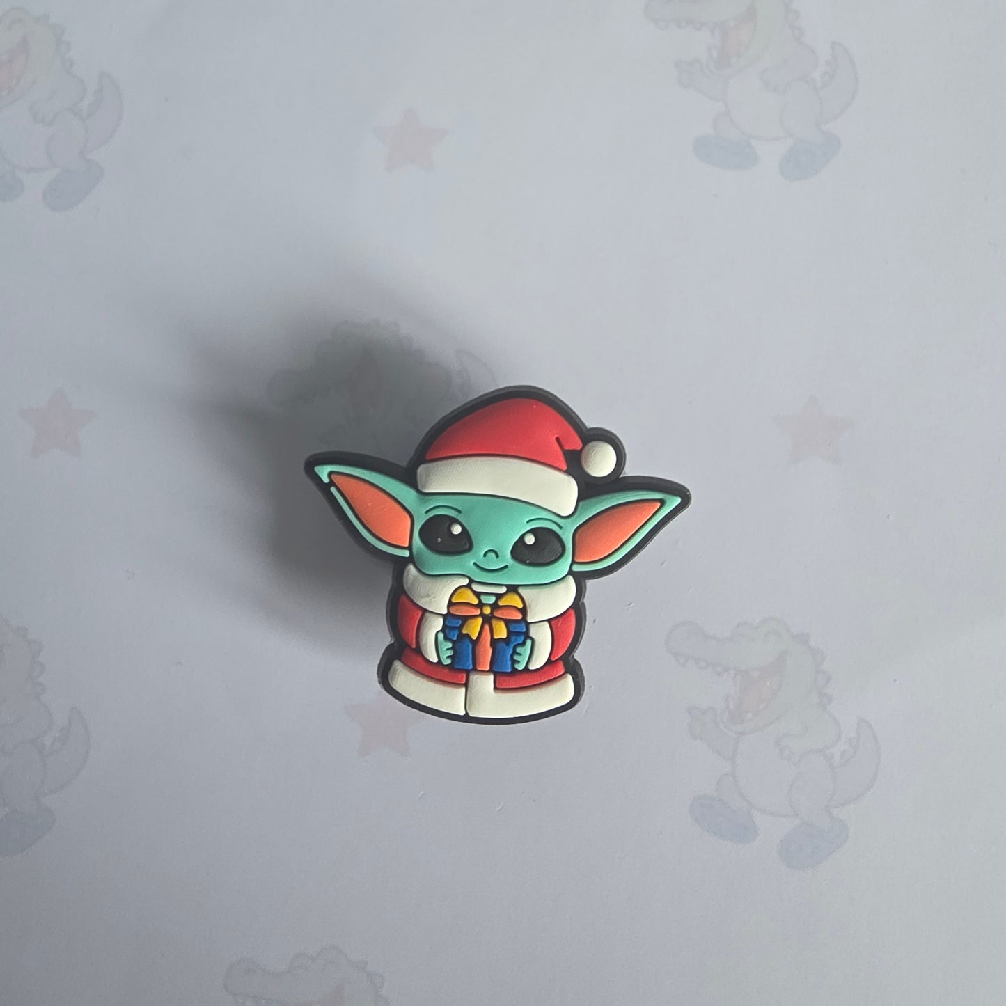baby yoda Christmas croc charm
