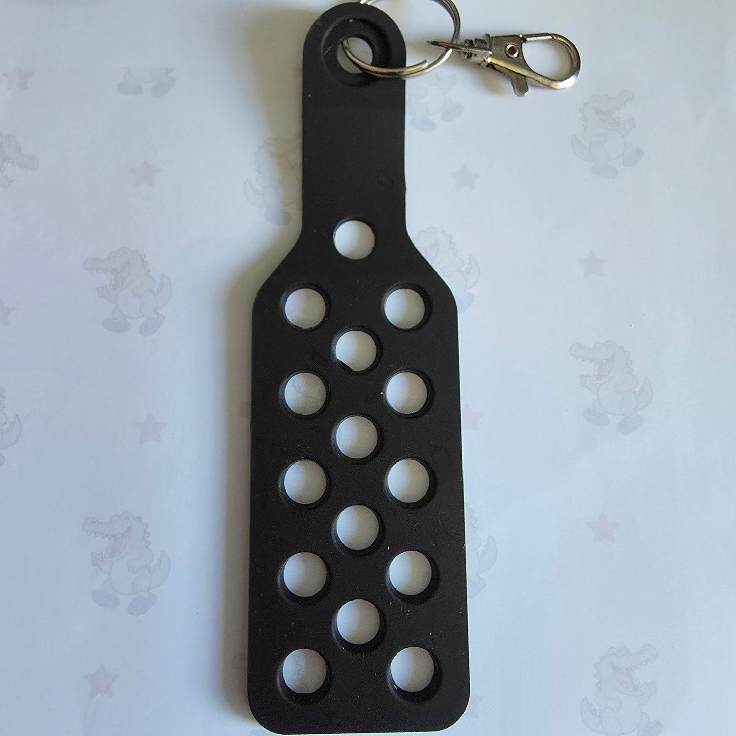 black Croc Charm Keyring / Jibbitz Keychain Holders