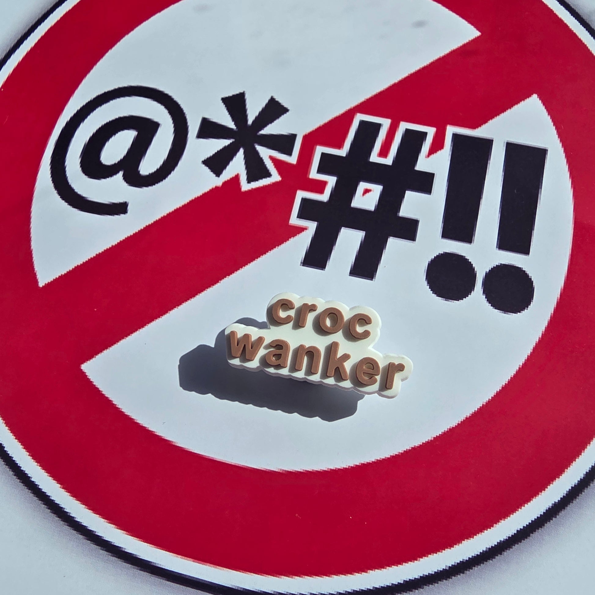 brown Croc Wanker Croc Charm