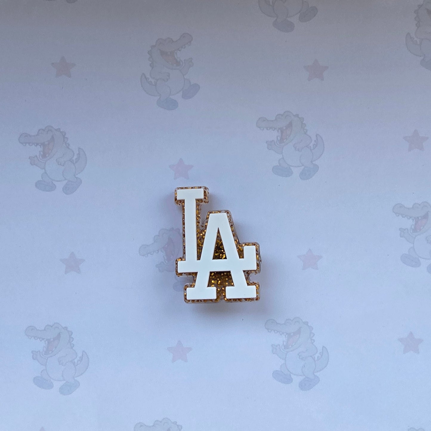 gold LA croc charm