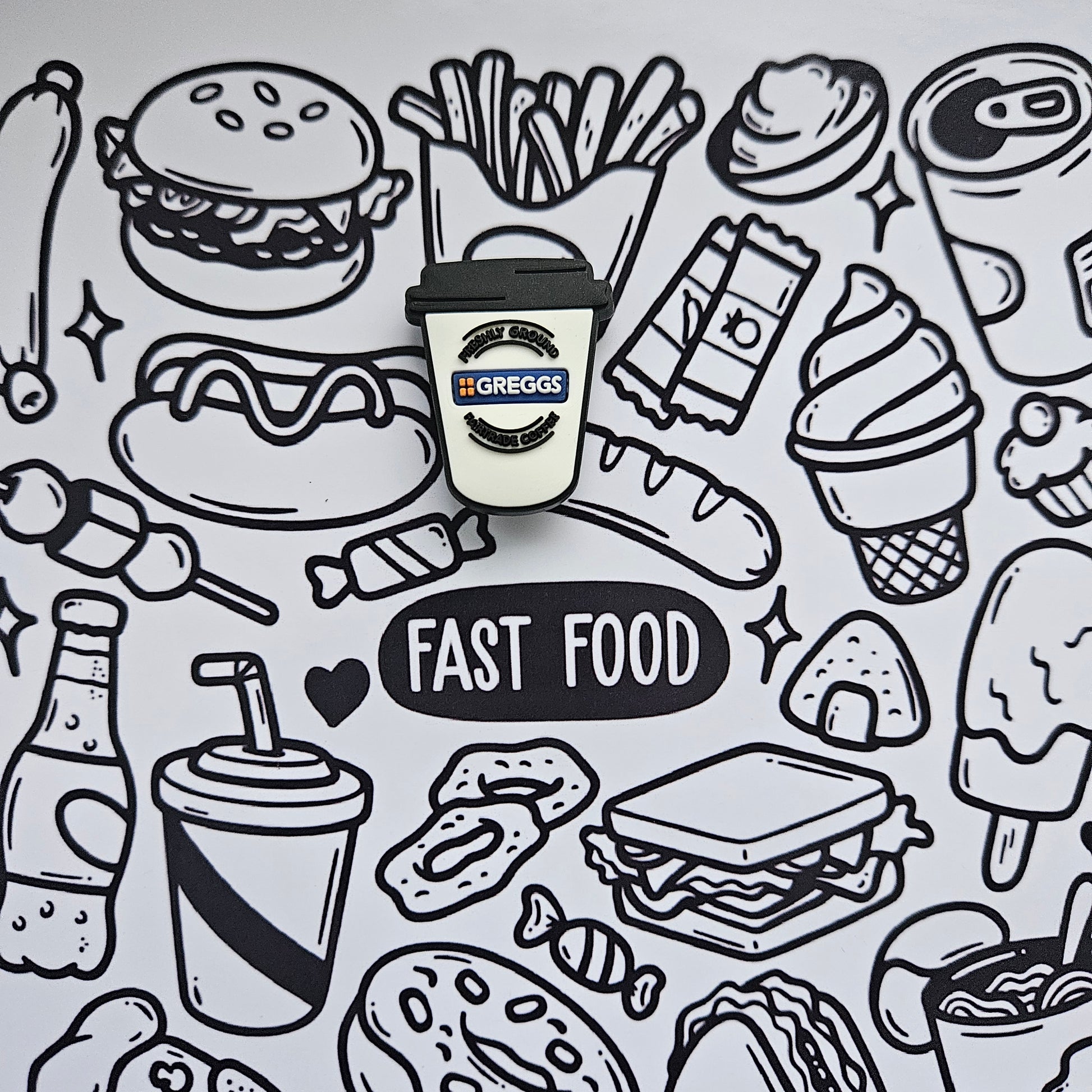 Coffee Cup Croc Charm