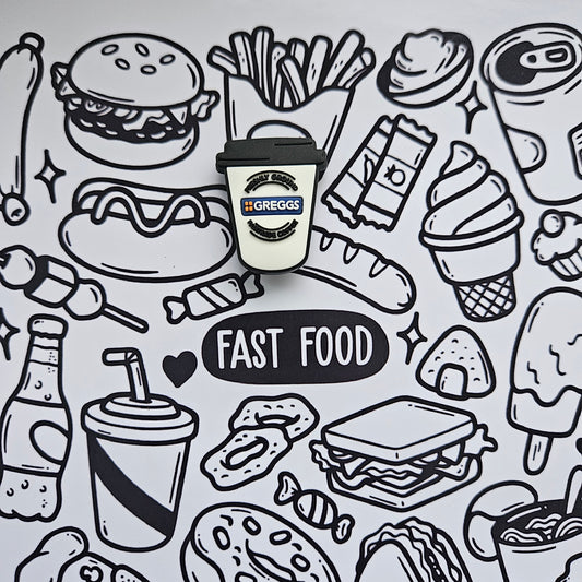 Coffee Cup Croc Charm