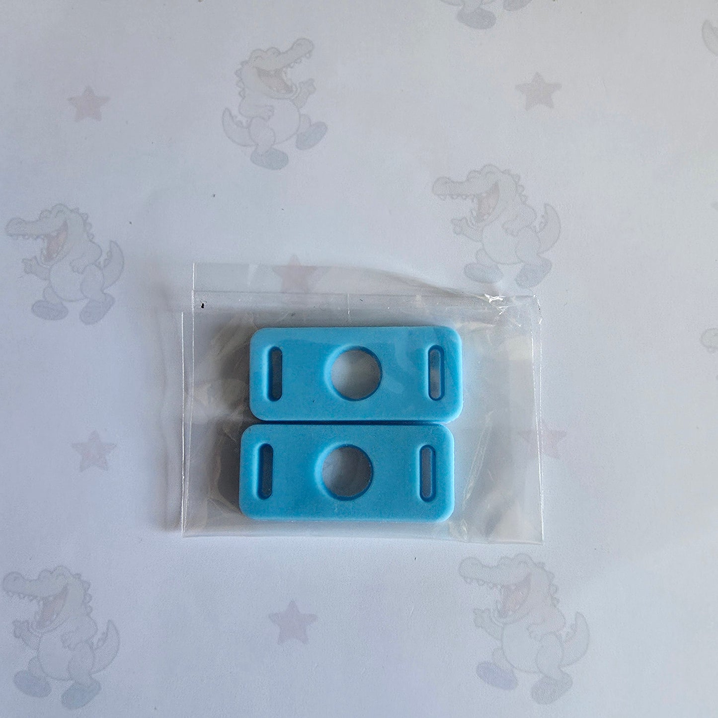 light blue Shoelace Croc Charm Holders